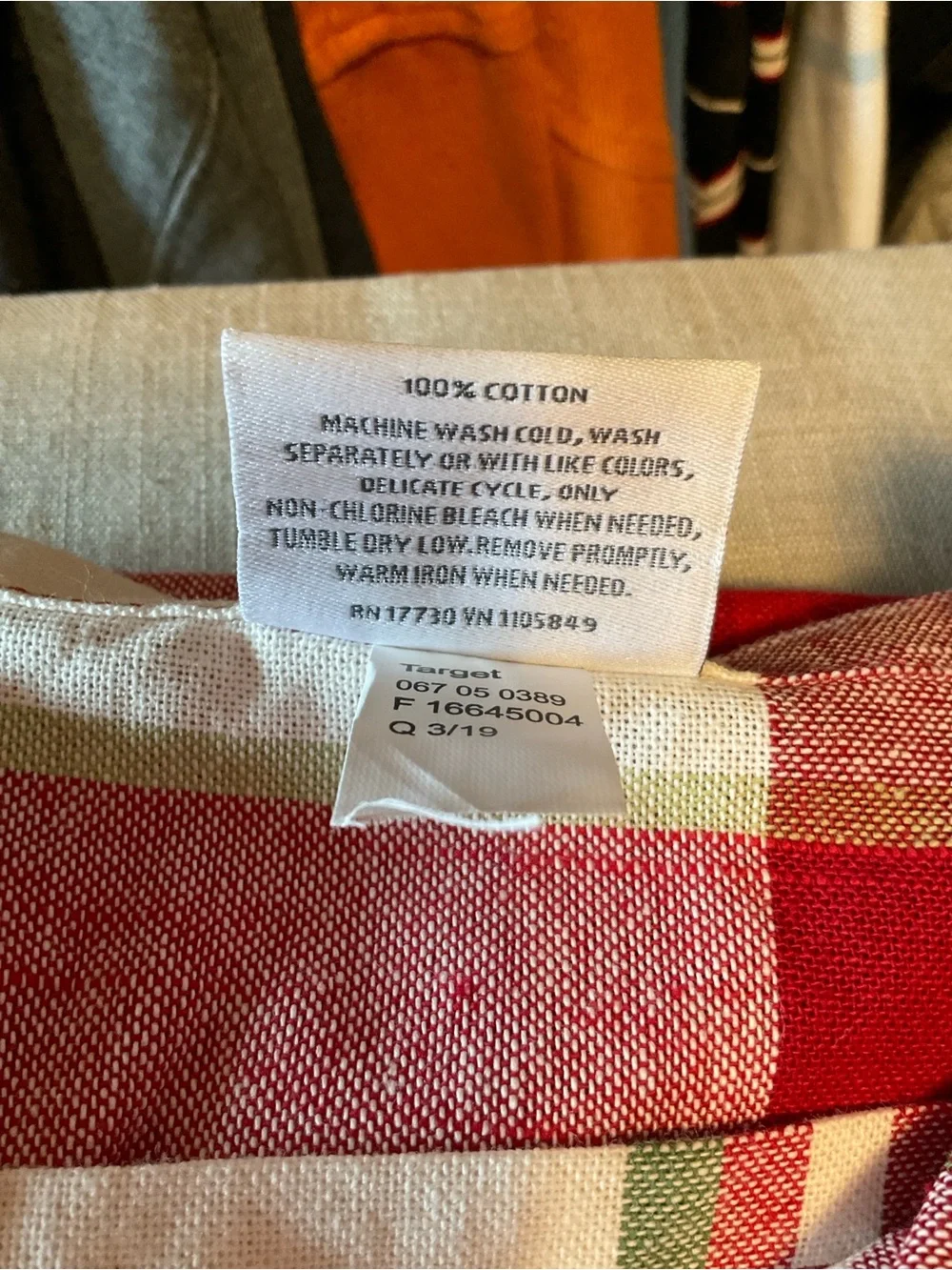 Red Plaid Cloth - Unbranded